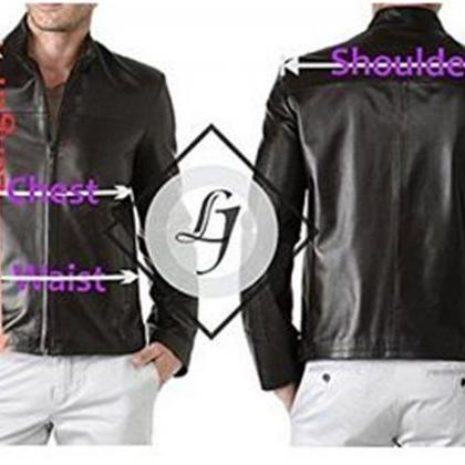 Leather Junction Men Leather Jacket Coat..